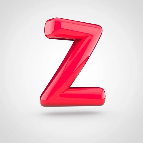 Червона об'ємна літера z — стокове фото