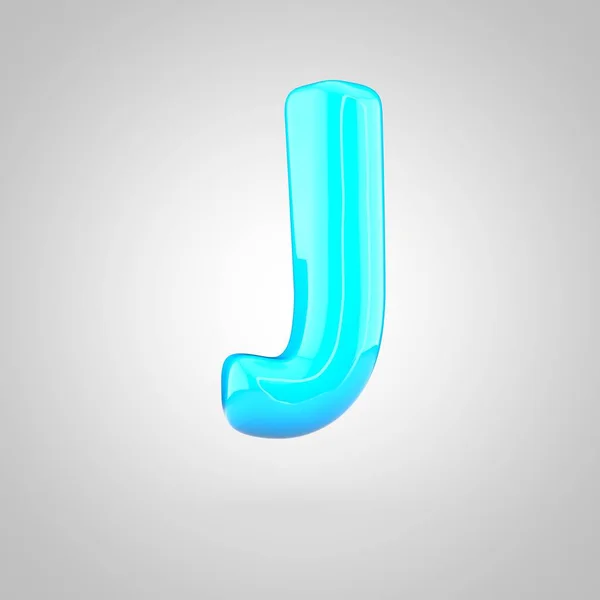 Синя об'ємна літера j — стокове фото