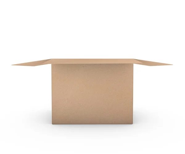 Caixa de papelão aberta — Fotografia de Stock