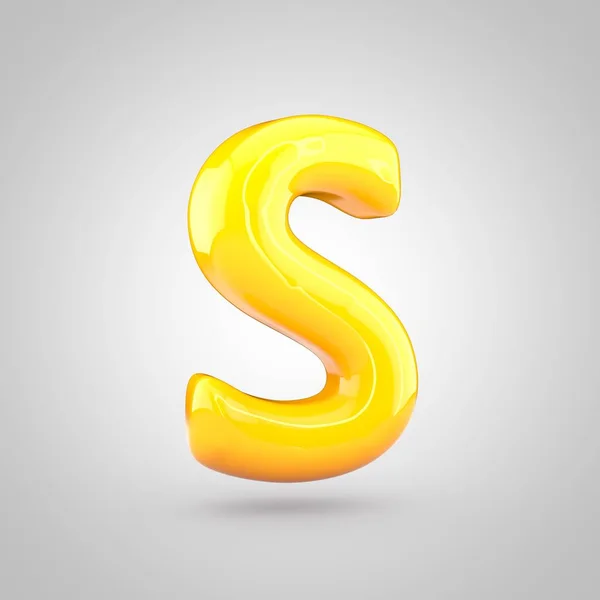 Yellow volume letter s — Stock Photo, Image