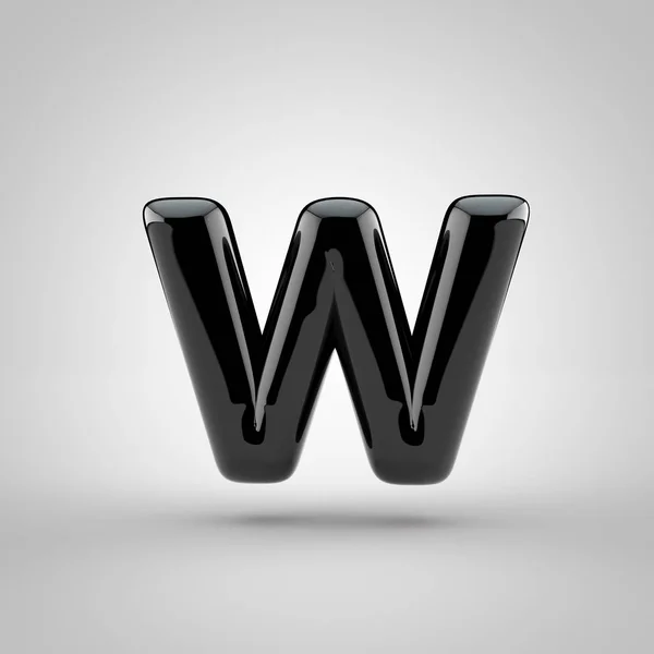 Black volume letter w — Stock Photo, Image