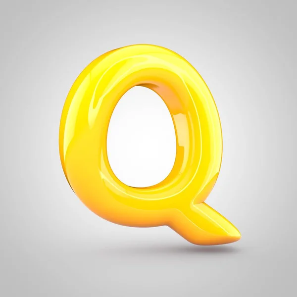 Yellow volume letter q — Stock Photo, Image