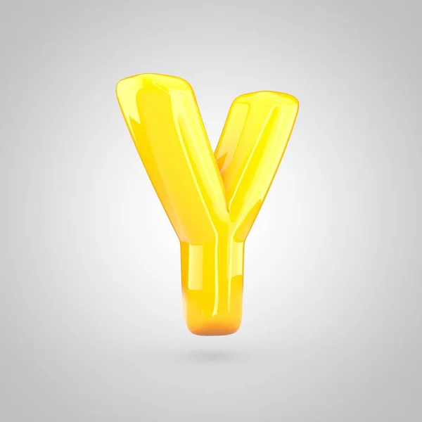 Желтая буква y — стоковое фото
