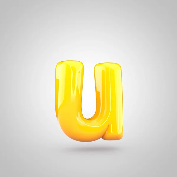 Sarı cilt harf u — Stok fotoğraf