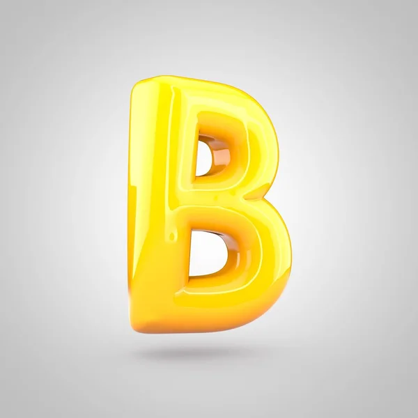 Желтая буква b — стоковое фото