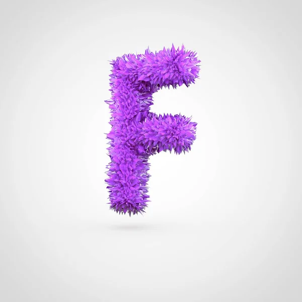 Amethyst geode letter f — Stock Photo, Image