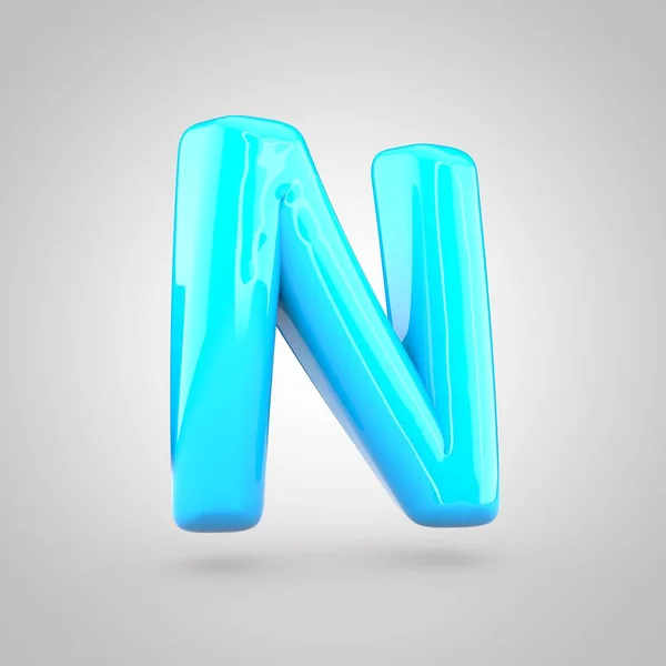 Blue volume letter n — Stock Photo, Image