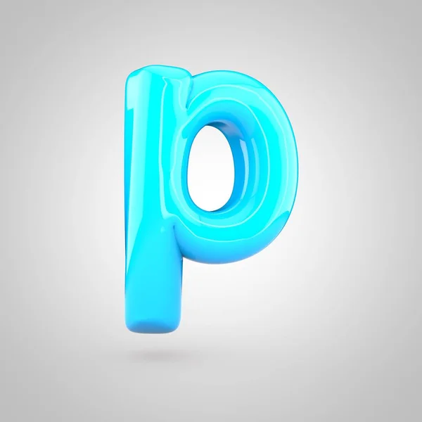 Blue volume letter p — Stock Photo, Image