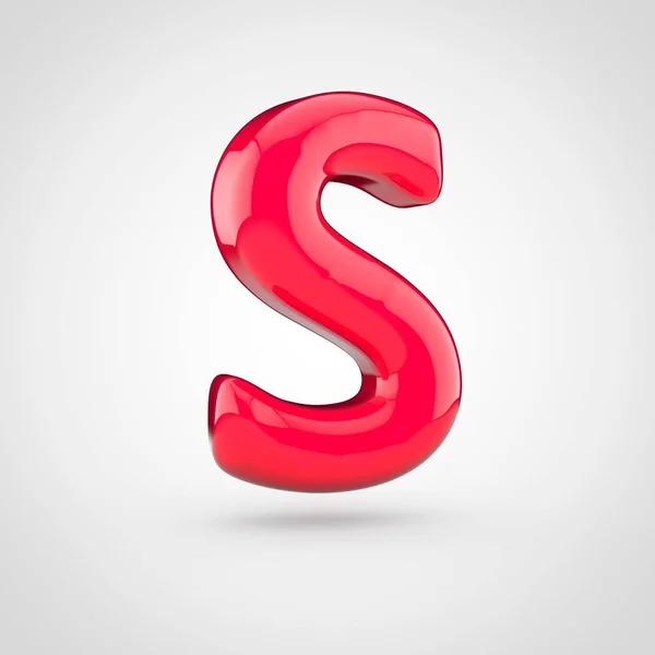 Red volume letter s — Stock Photo, Image