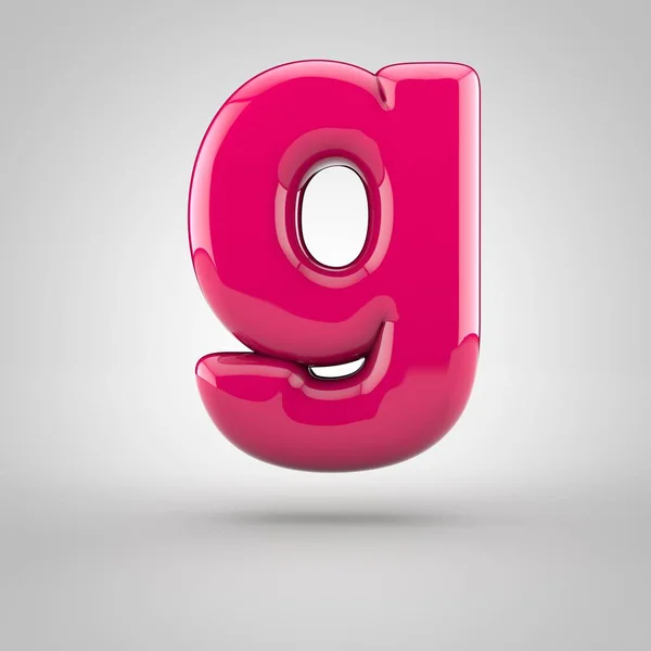 粉色卷字母 g — 图库照片