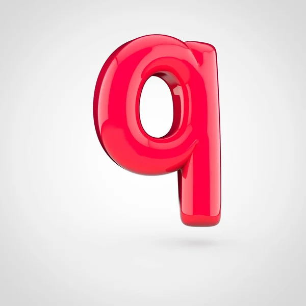 Red volume letter q — Stock Photo, Image