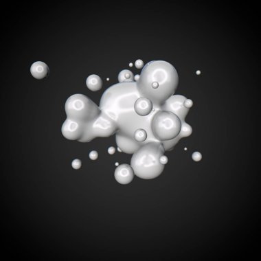 Deforme olmuş beyaz şekil