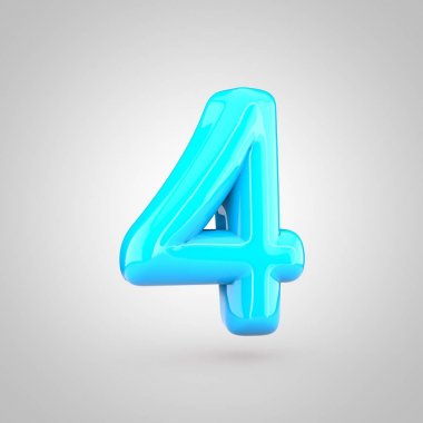 Parlak mavi sayı 4