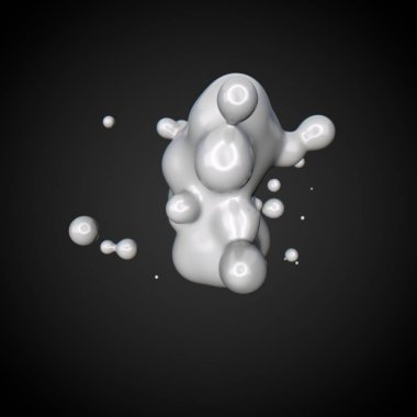 Deforme olmuş beyaz şekil