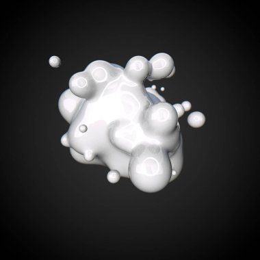 Deforme olmuş beyaz şekil