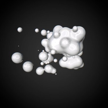 Deforme olmuş beyaz şekil