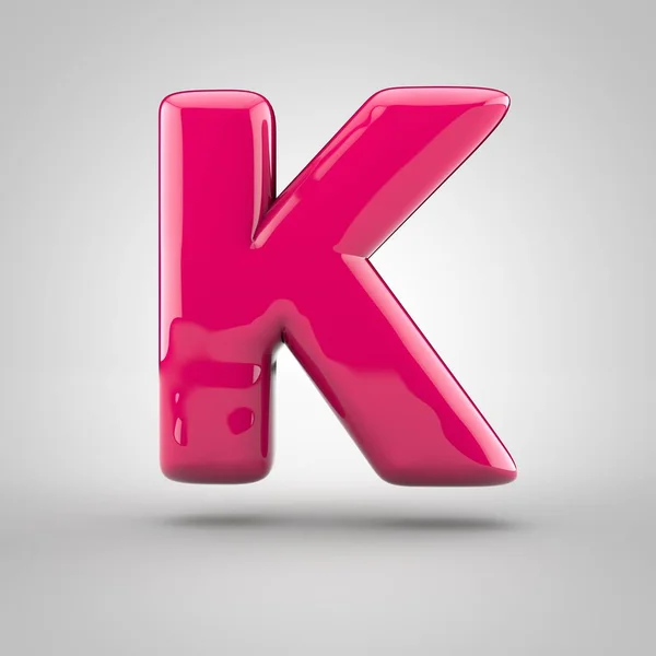 Pink volume letter k — Stock Photo, Image