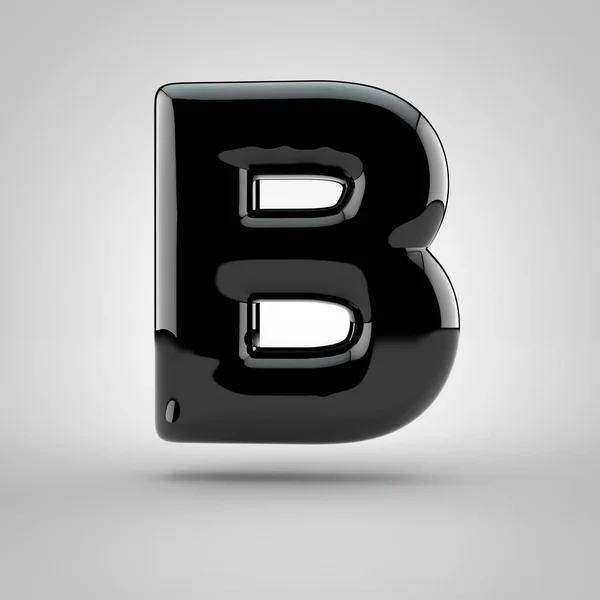 Чорна об'ємна літера b — стокове фото