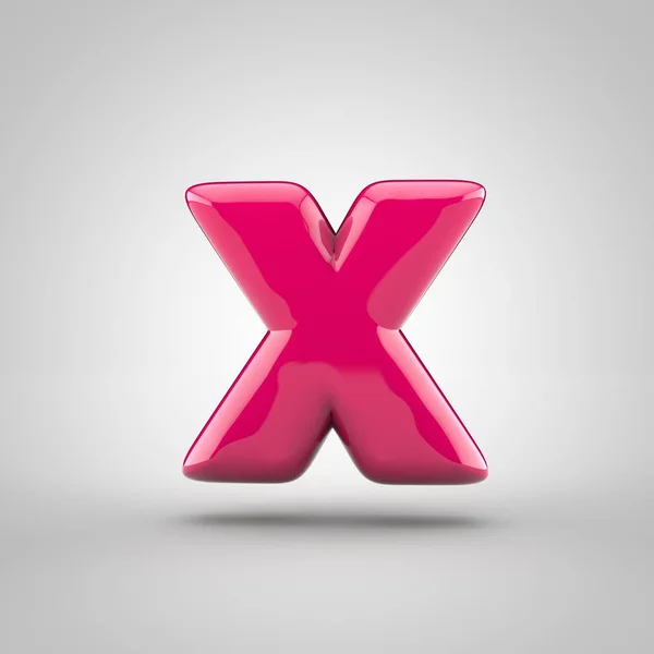 Рожева об'ємна літера x — стокове фото