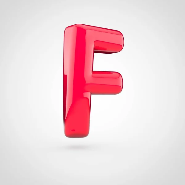 Red volume letter f — Stock Photo, Image
