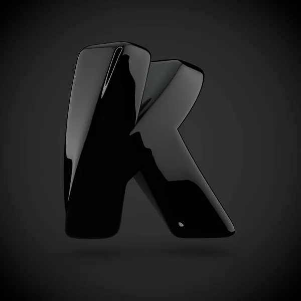 Zwarte volume alfabet k — Stockfoto