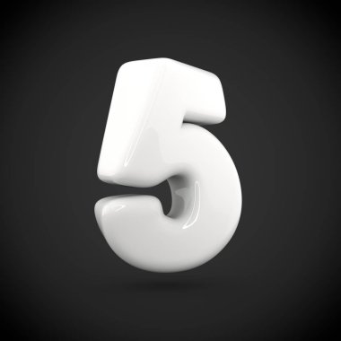 Parlak beyaz sayı 5