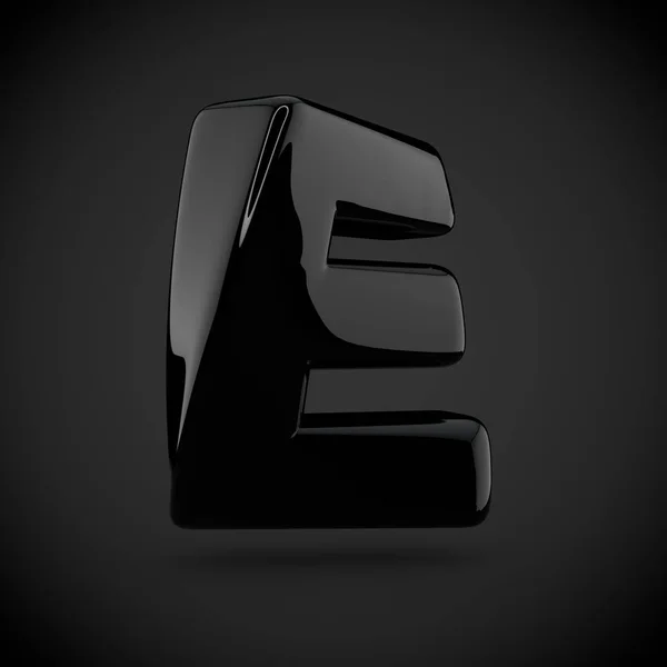 Black  volume letter e — Stock Photo, Image