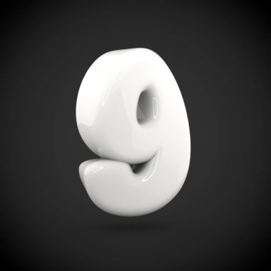 Parlak beyaz sayı 9