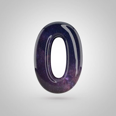 3D parlak numarası 0