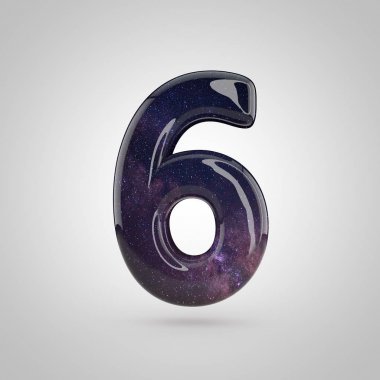 3D parlak numarası 6