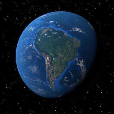  Uzayda Dünya gezegeni