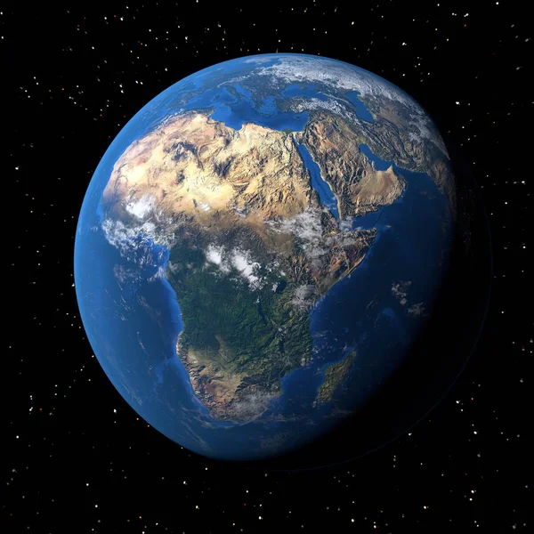 Planet Erde im Weltraum — kostenloses Stockfoto