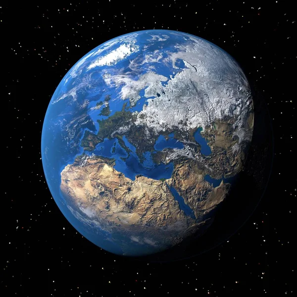 Planeta Ziemia w kosmosie — Zdjęcie stockowe