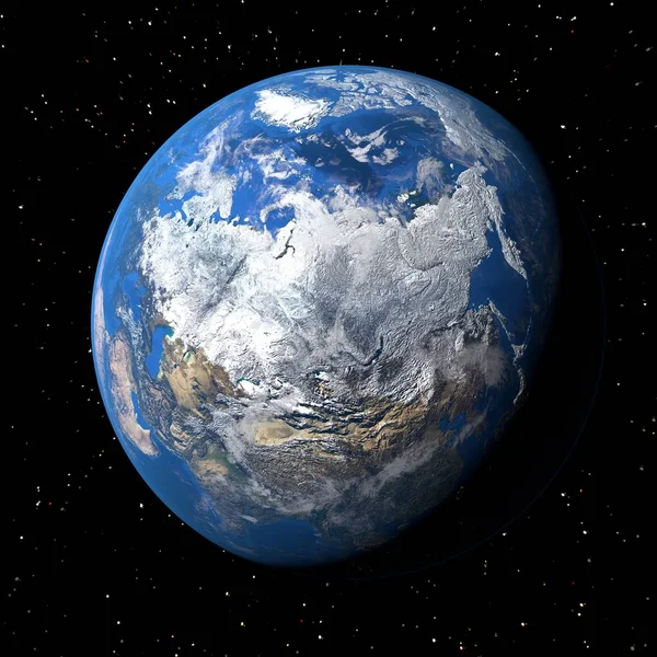 우주 공간에 있는 지구 — 스톡 사진