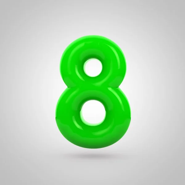 Glänsande gröna nummer 8 — Stockfoto