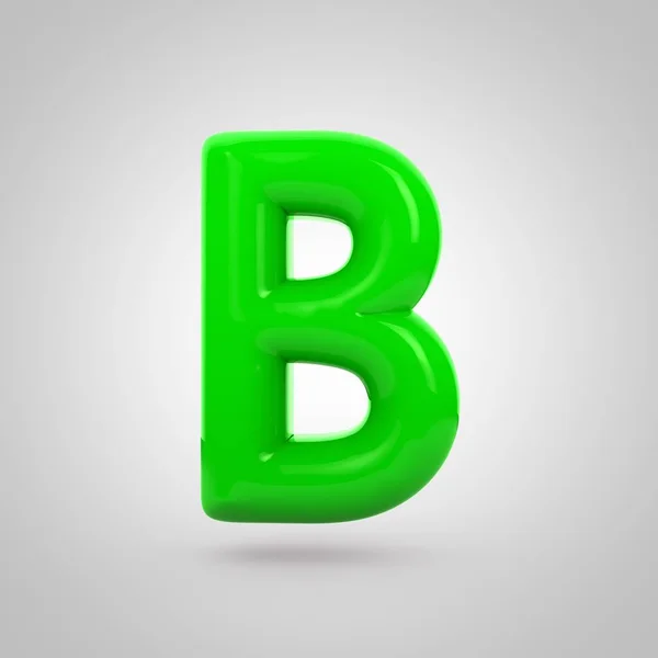 Green volume letter b — Stock Photo, Image