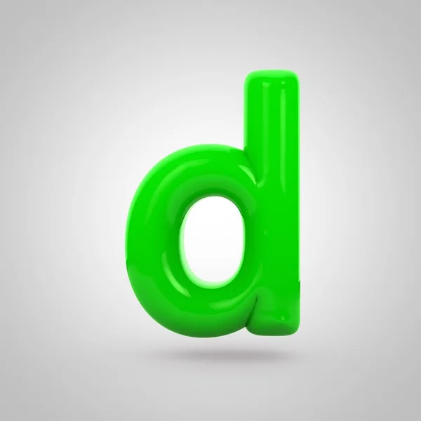 Зелена об'ємна літера d — стокове фото