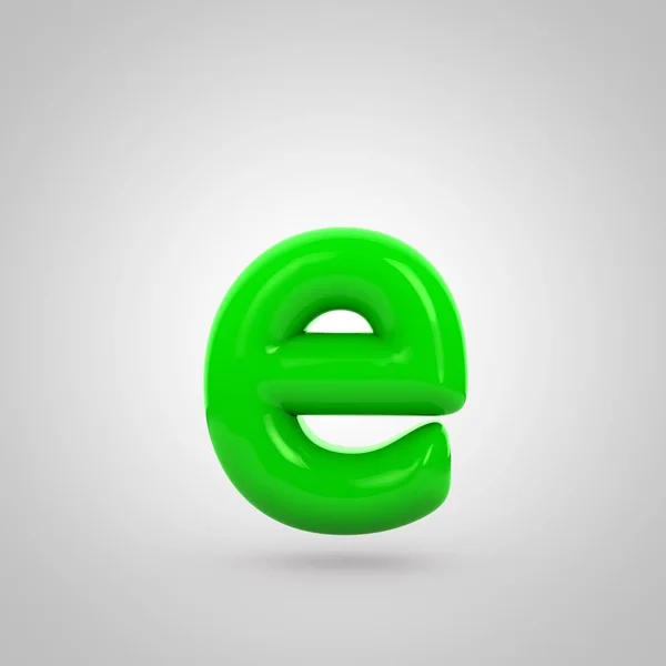 Green volume letter e — Stockfoto