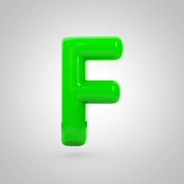 Green volume letter f — Stockfoto