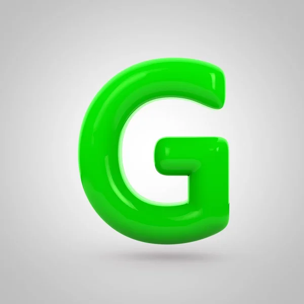 녹색 볼륨 편지 g — 스톡 사진