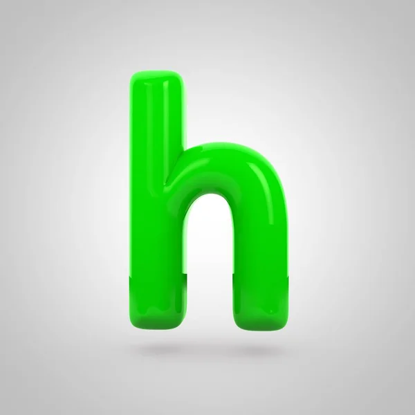 Зелена об'ємна літера h — стокове фото