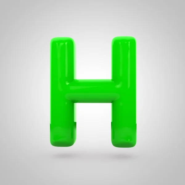 Green volume letter h — Stock Photo, Image