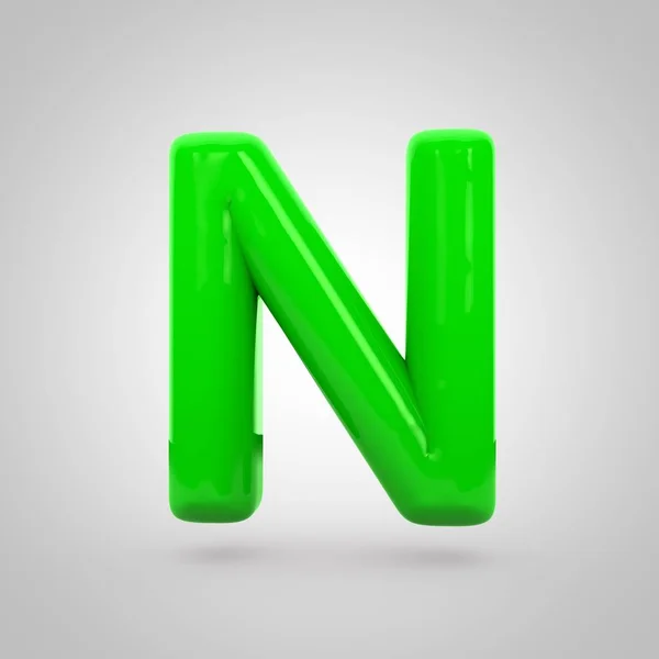 緑のボリューム文字 n — ストック写真