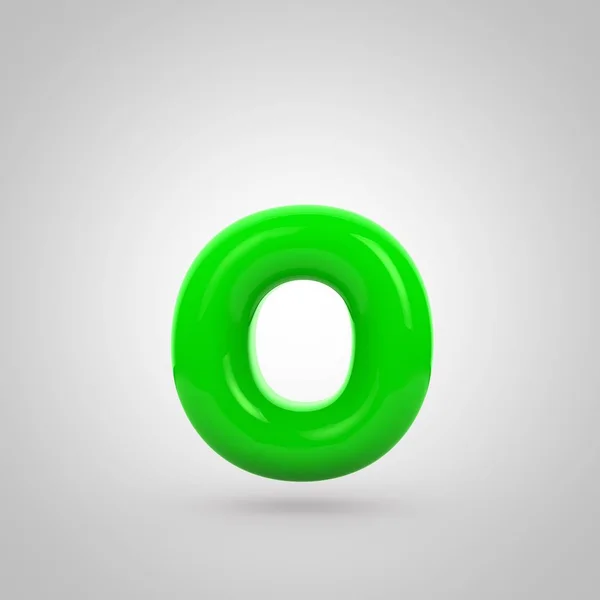 Green volume letter o — Stock Photo, Image