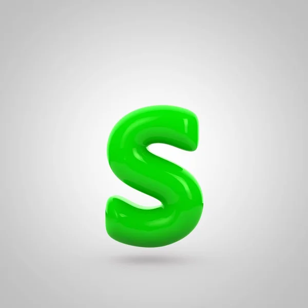 Grön volym bokstaven s — Stockfoto