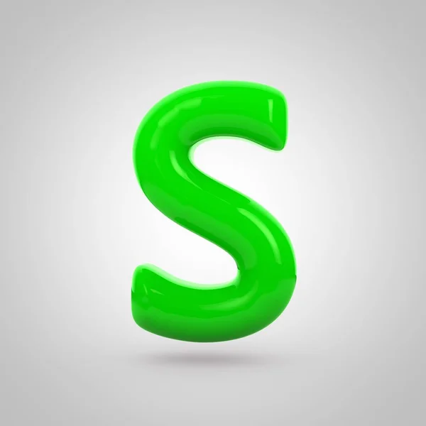 Green volume letter s — Stock Photo, Image