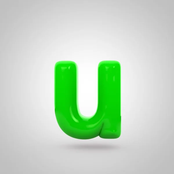 Grön volym bokstaven u — Stockfoto