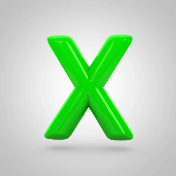 Grön volym bokstaven x — Stockfoto