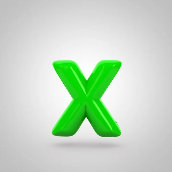 Grön volym bokstaven x — Stockfoto