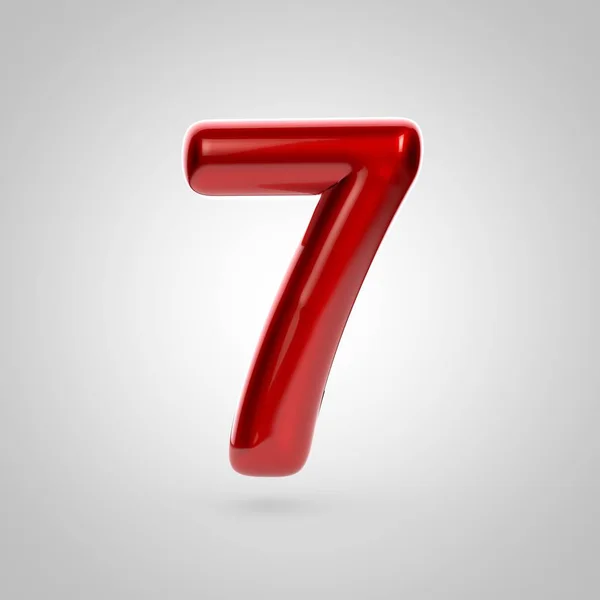 Red volume number 7 — Stock Photo, Image